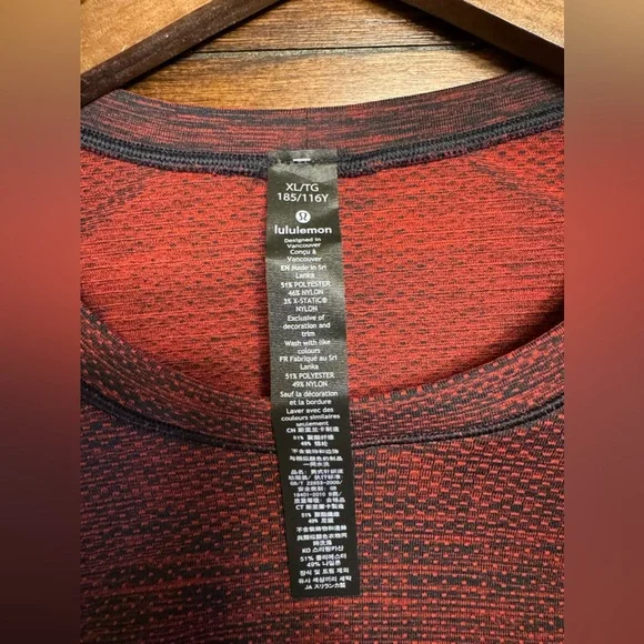 NWOT Lululemon Metal Vent Tech Short Sleeve - Caliente / Black - Picture 9 of 9